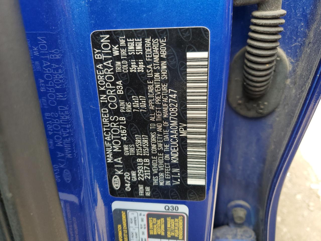 2021 Kia Seltos S VIN: KNDEUCAA0M7082747 Lot: 56712795