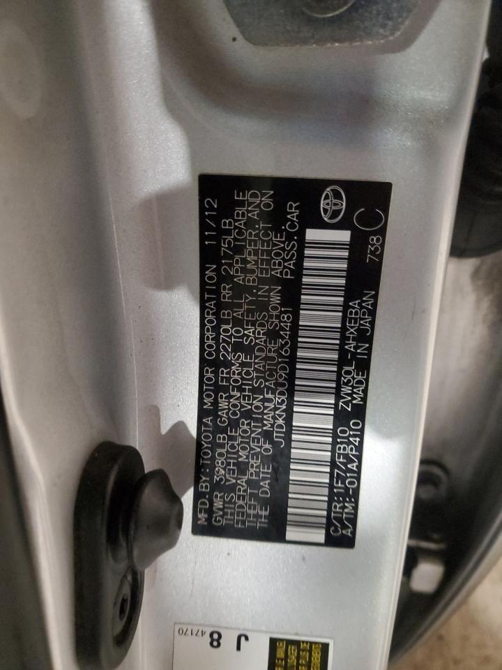 JTDKN3DU9D1634481 2013 Toyota Prius