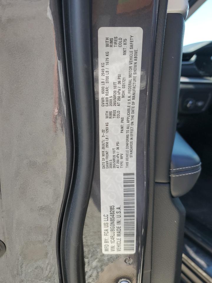 2022 Jeep Grand Cherokee L Limited VIN: 1C4RJJBG0N8548285 Lot: 55954665