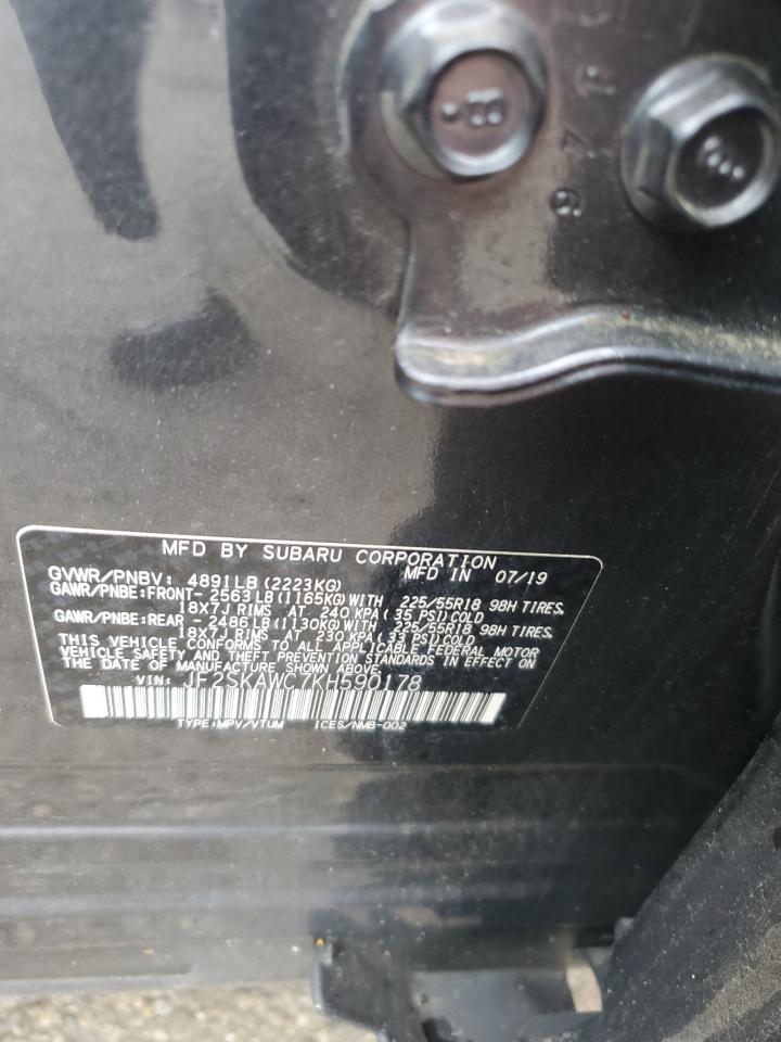 2019 Subaru Forester Touring VIN: JF2SKAWC7KH590178 Lot: 56464165