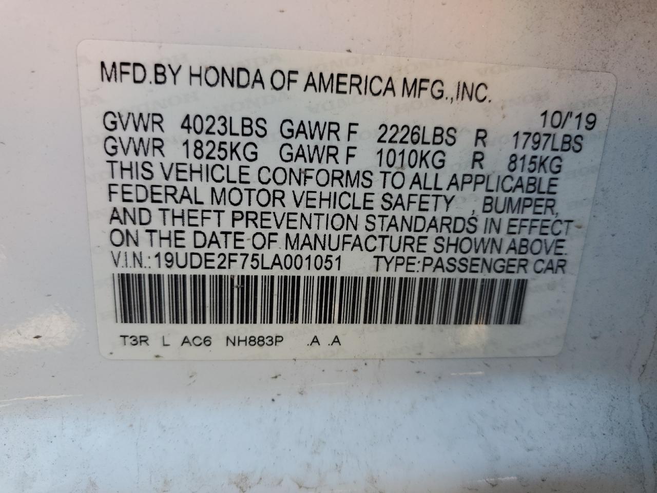 2020 Acura Ilx Premium VIN: 19UDE2F75LA001051 Lot: 56094885