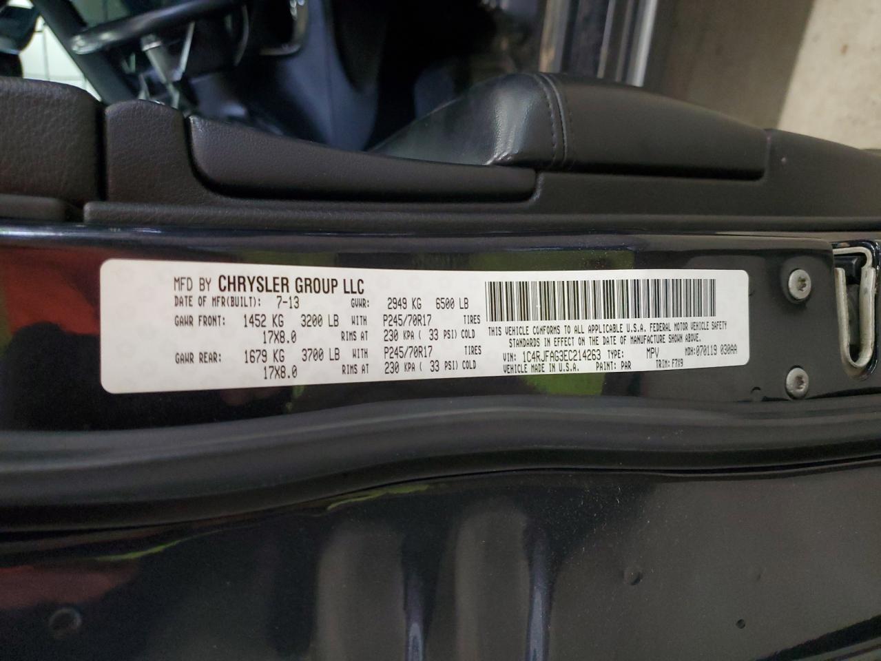 2014 Jeep Grand Cherokee Laredo VIN: 1C4RJFAG3EC214263 Lot: 57236295