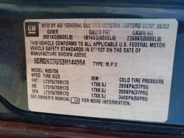 2003 HUMMER H2 