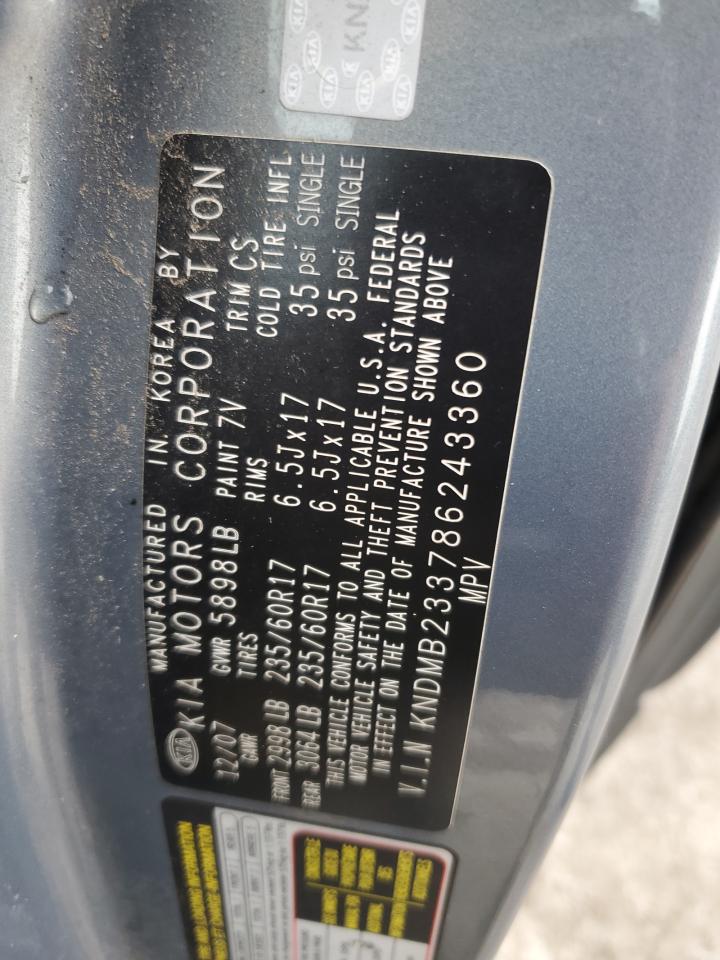 2008 Kia Sedona Ex VIN: KNDMB233786243360 Lot: 57561335