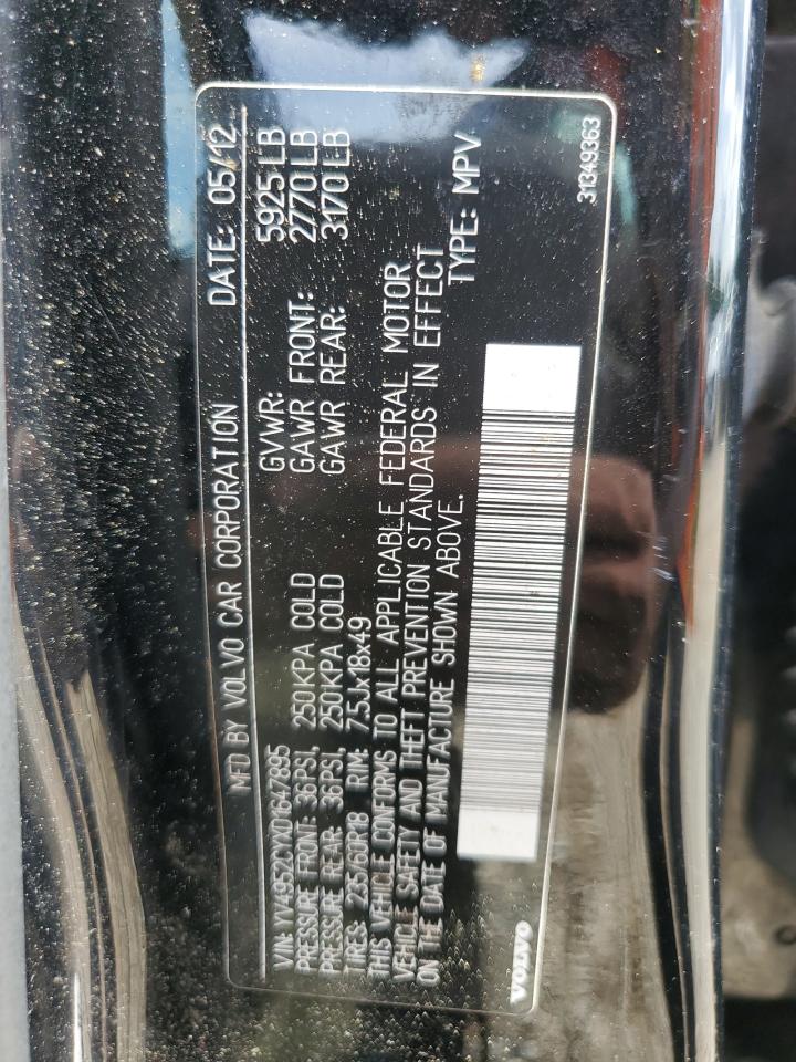 2013 Volvo Xc90 3.2 VIN: YV4952CYXD1647895 Lot: 58210165