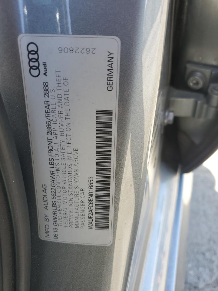2014 Audi S6 VIN: WAUF2AFC6EN016853 Lot: 57240845