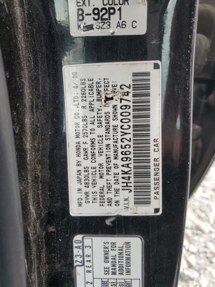 2000 Acura 3.5Rl VIN: JH4KA9652YC009742 Lot: 56977525