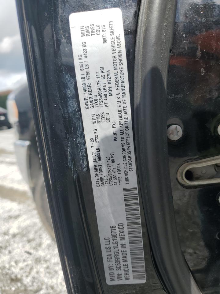 2020 Ram 3500 Tradesman VIN: 3C63RRGL1LG190776 Lot: 56361915