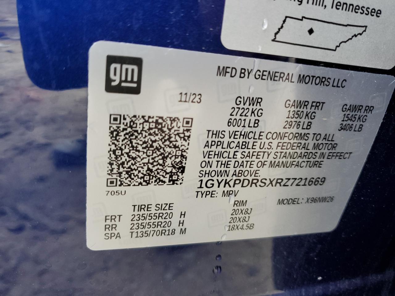 2024 Cadillac Xt6 Premium Luxury VIN: 1GYKPDRSXRZ721669 Lot: 56460235