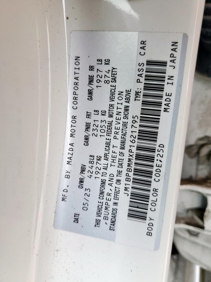 2023 Mazda 3 Premium VIN: JM1BPBMMXP1621795 Lot: 57298435