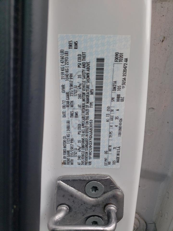 2013 Ford Escape Se VIN: 1FMCU9GX1DUA83053 Lot: 57691365