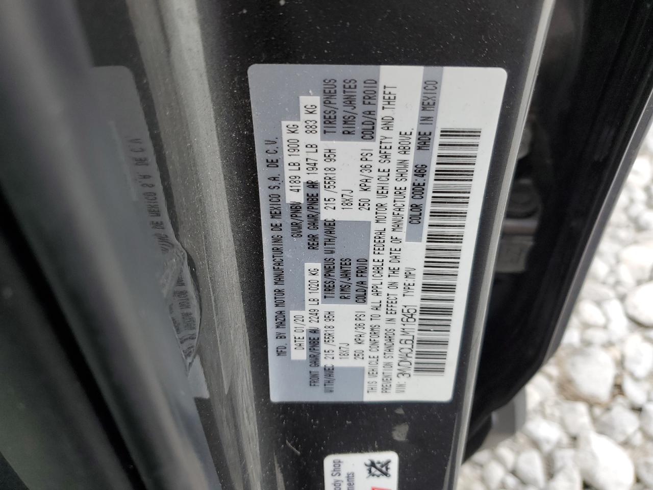 2020 Mazda Cx-30 Select VIN: 3MVDMACL6LM116451 Lot: 56724945