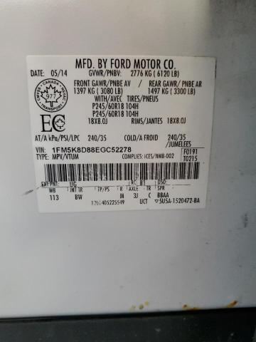 2014 FORD EXPLORER XLT  