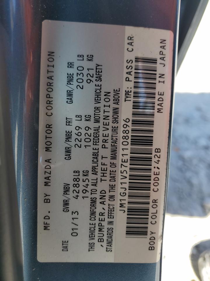2014 Mazda 6 Touring VIN: JM1GJ1V57E1108896 Lot: 57031365
