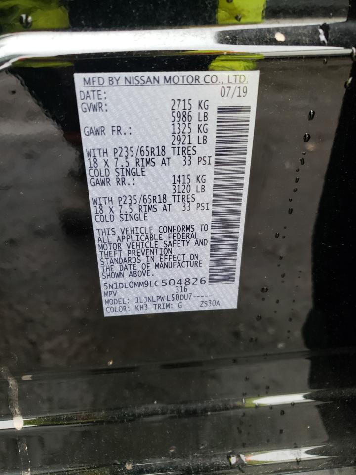 2020 Infiniti Qx60 Luxe VIN: 5N1DL0MM9LC504826 Lot: 58046105