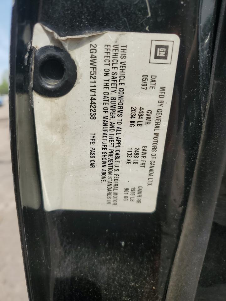 1997 Buick Regal Gs VIN: 2G4WF5211V1442238 Lot: 56382905