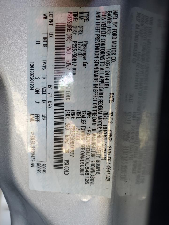 2013 Ford C-Max Sel VIN: 1FADP5BU3DL548126 Lot: 56006415