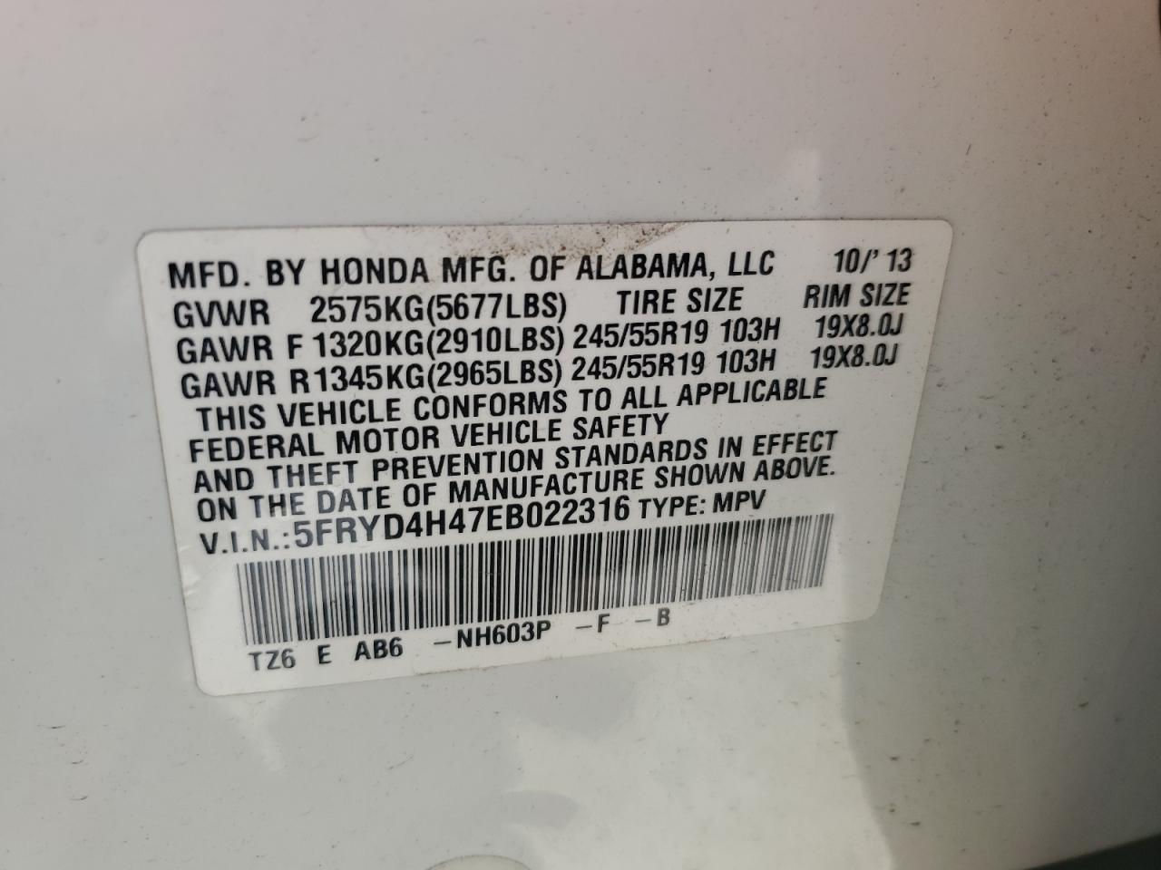 2014 Acura Mdx Technology VIN: 5FRYD4H47EB022316 Lot: 56894405