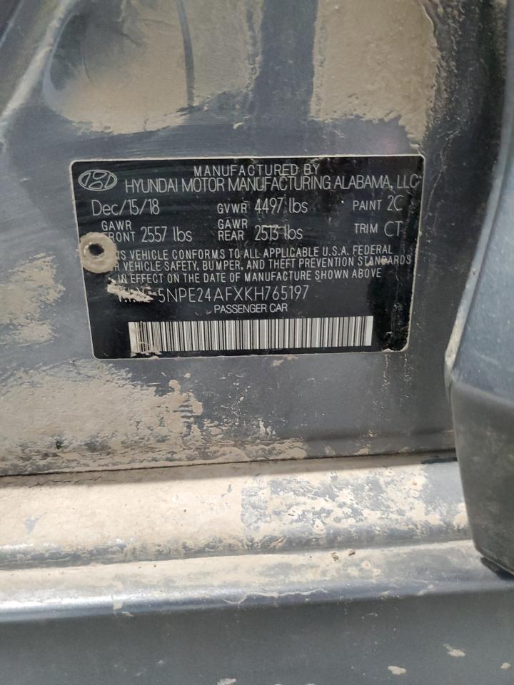 2019 Hyundai Sonata Se VIN: 5NPE24AFXKH765197 Lot: 55565545