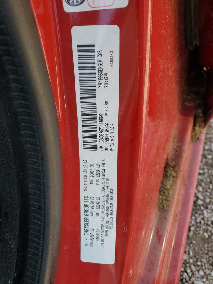 2014 Dodge Avenger Se VIN: 1C3CDZAG7EN148808 Lot: 54441095