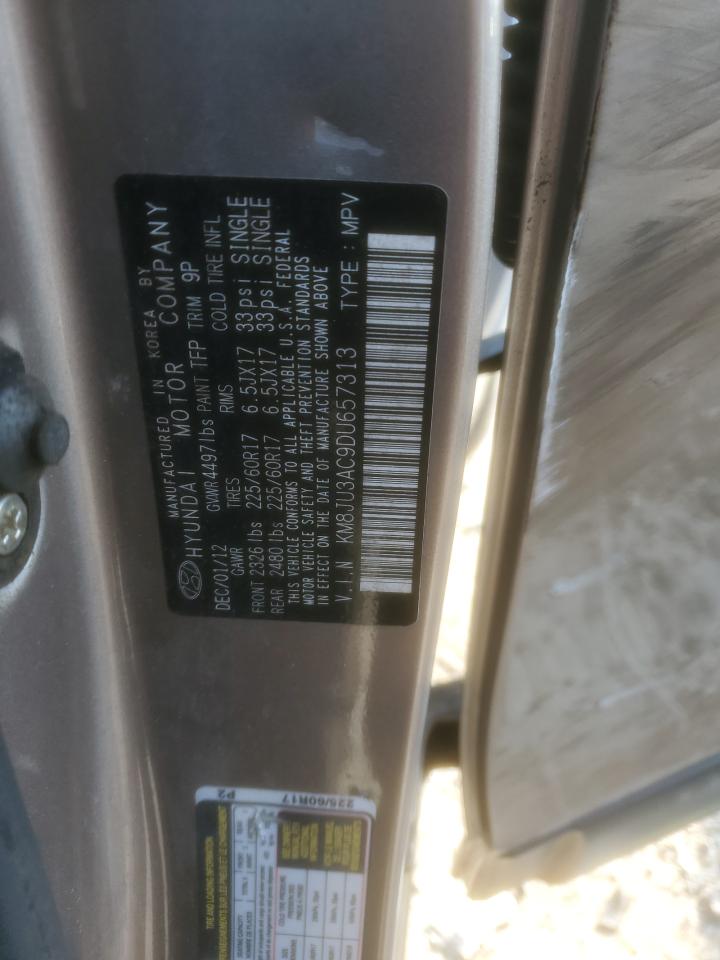 2013 Hyundai Tucson Gls VIN: KM8JU3AC9DU657313 Lot: 55962235