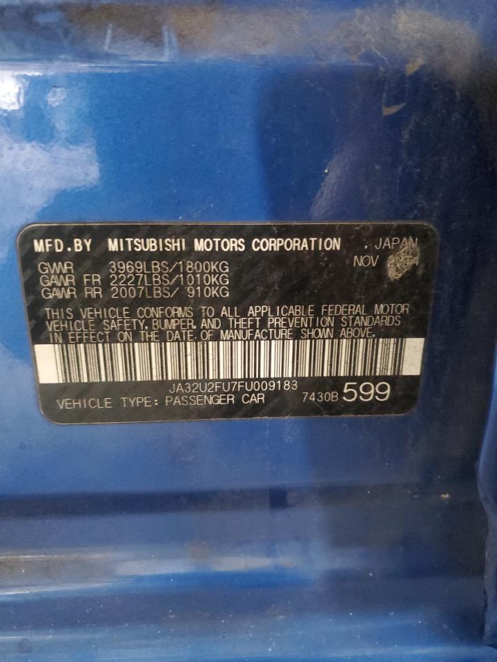 2015 Mitsubishi Lancer Es VIN: JA32U2FU7FU009183 Lot: 56568335