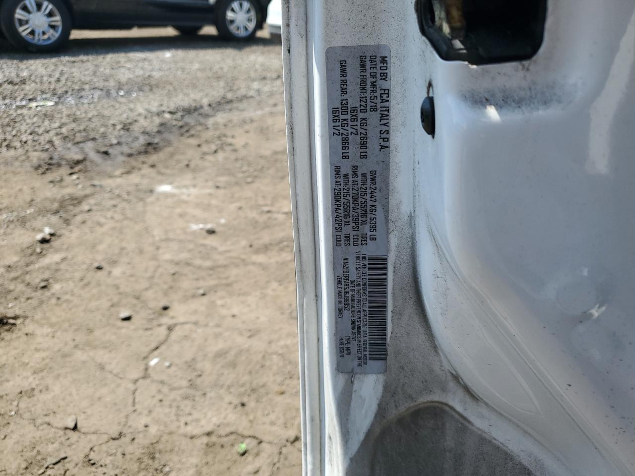 2018 Ram Promaster City VIN: ZFBERFAB5J6J99952 Lot: 56716295