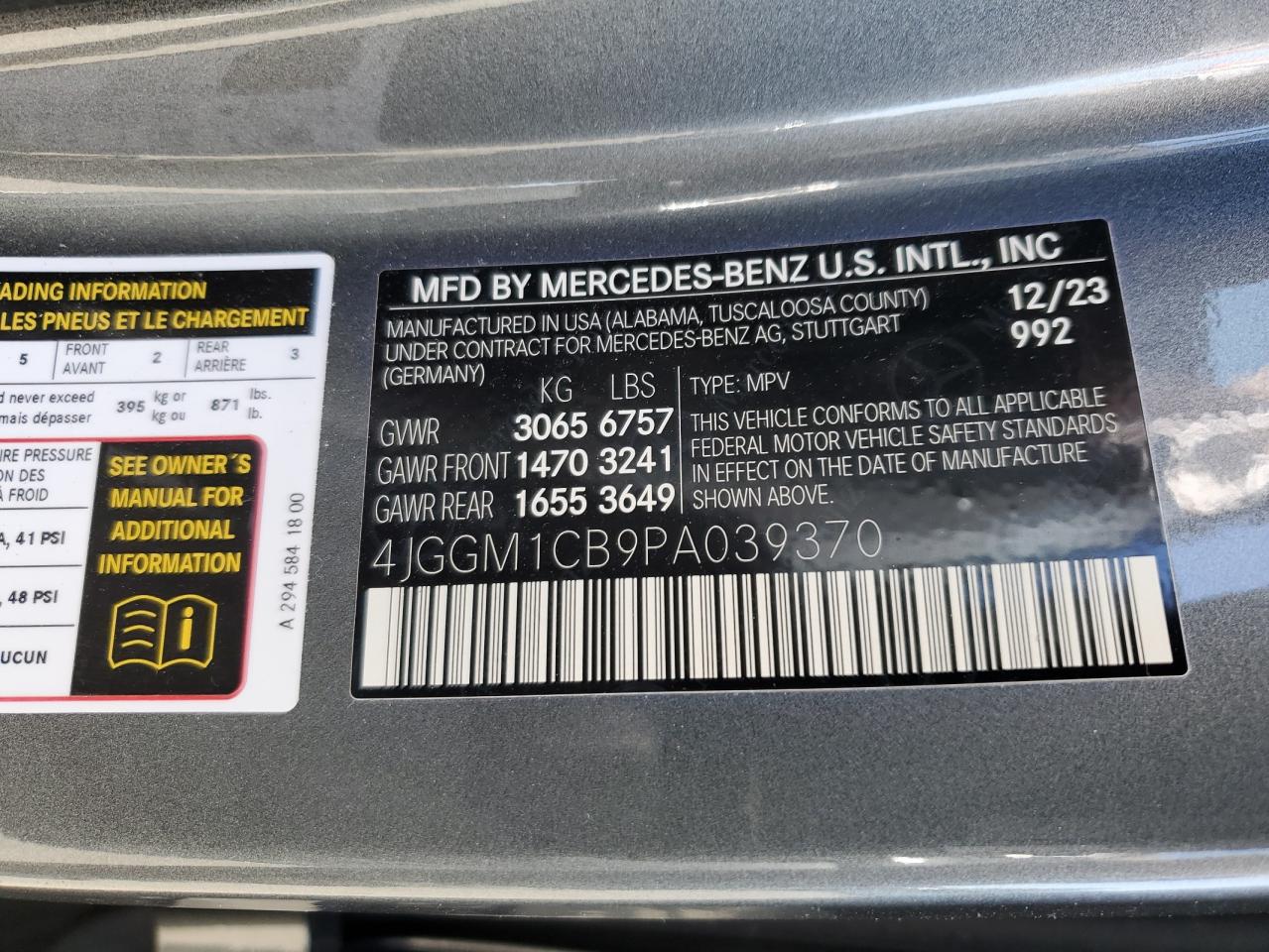2023 Mercedes-Benz Eqe Suv 350 4Matic VIN: 4JGGM1CB9PA039370 Lot: 55382945