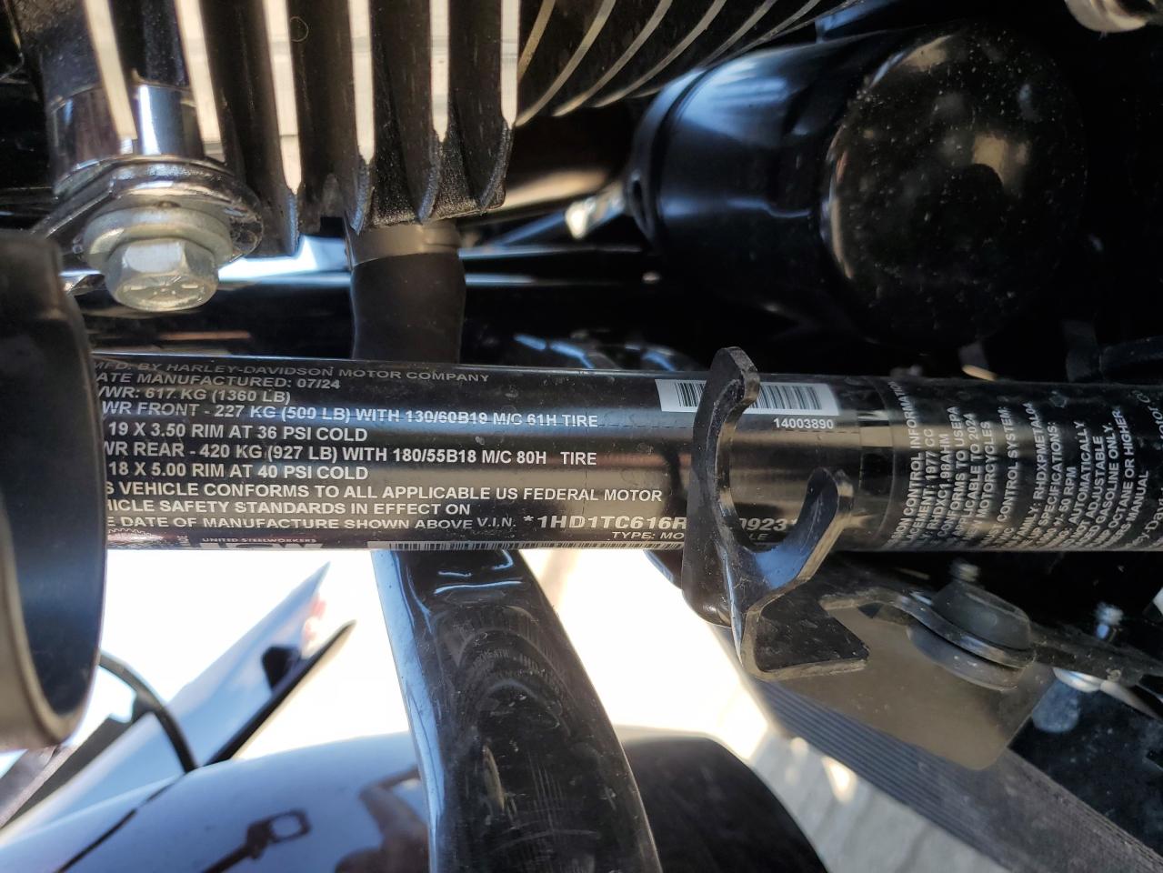2024 Harley-Davidson Fltrxse VIN: 1HD1TC616RB960923 Lot: 56721865