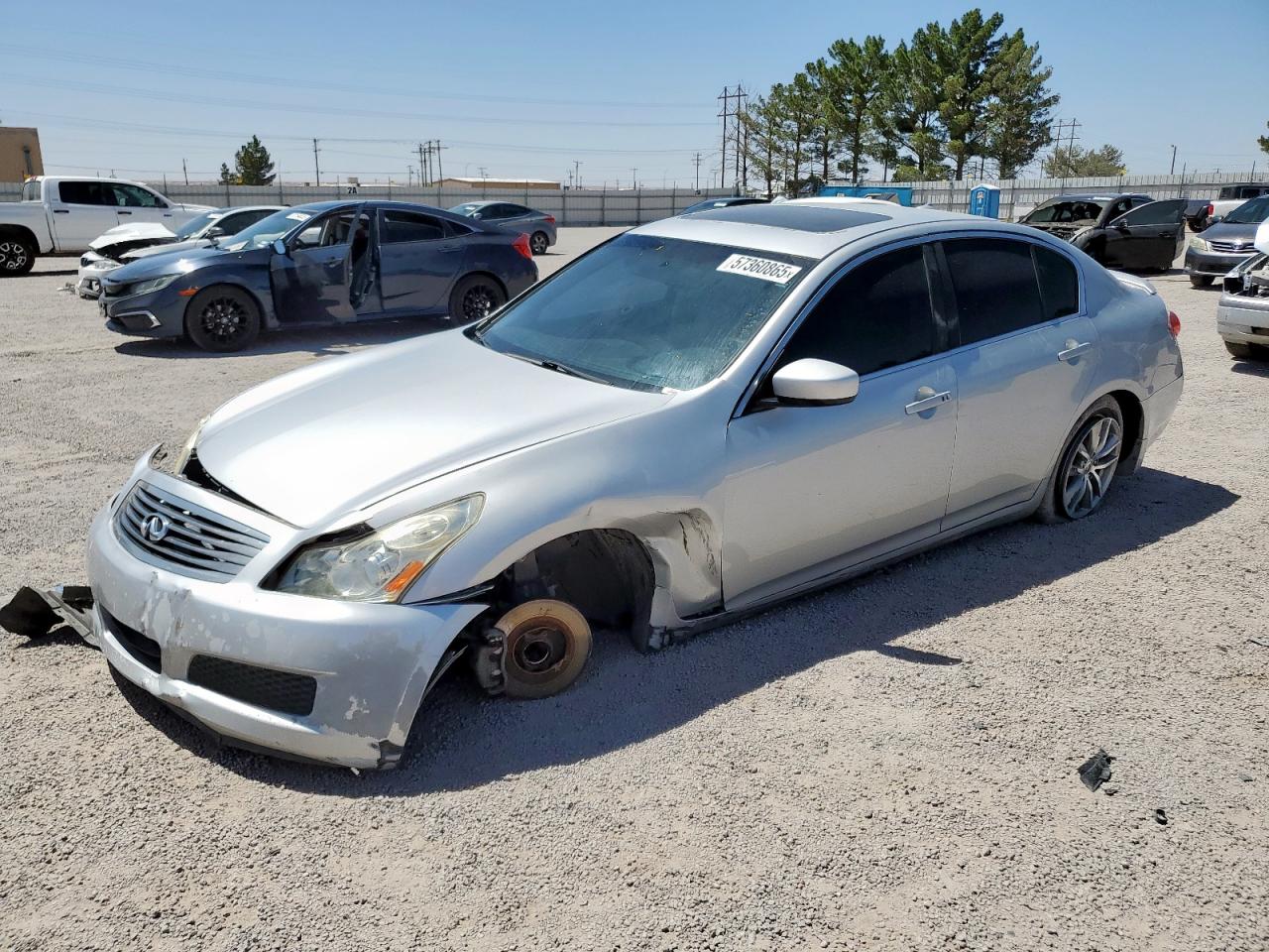 2009 Infiniti G37 Base de vânzare în Anthony, TX - Front End