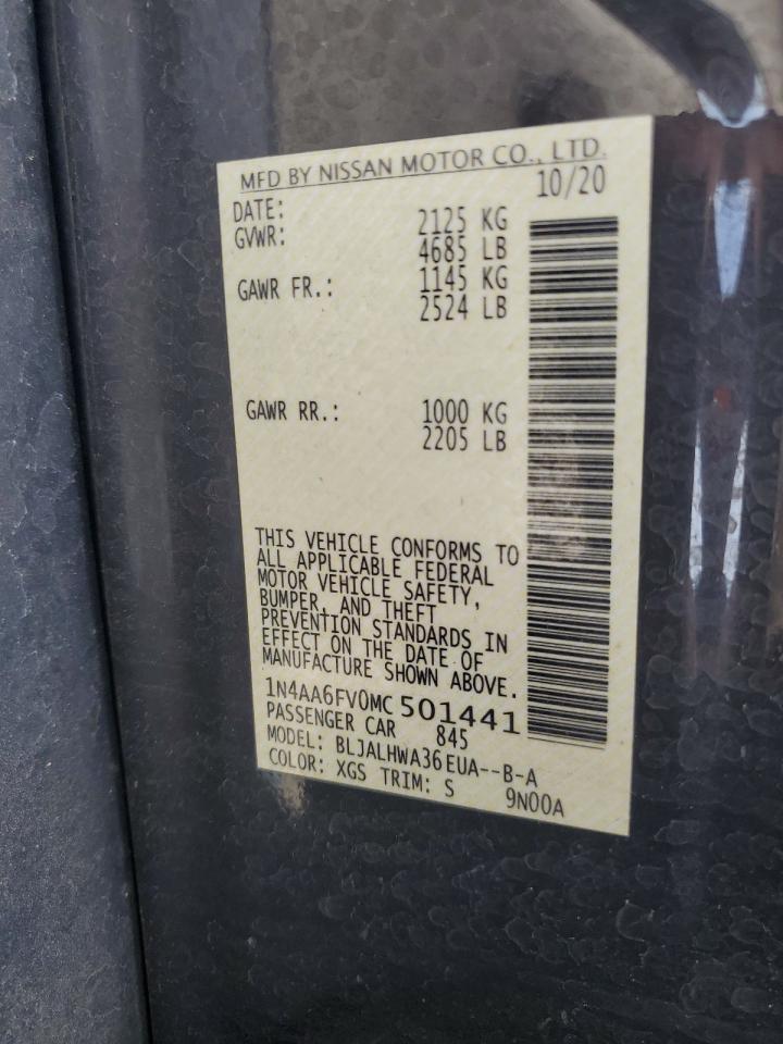 2021 Nissan Maxima Platinum VIN: 1N4AA6FV0MC501441 Lot: 57347115