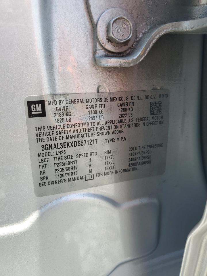 2013 Chevrolet Captiva Lt VIN: 3GNAL3EKXDS571217 Lot: 56963885