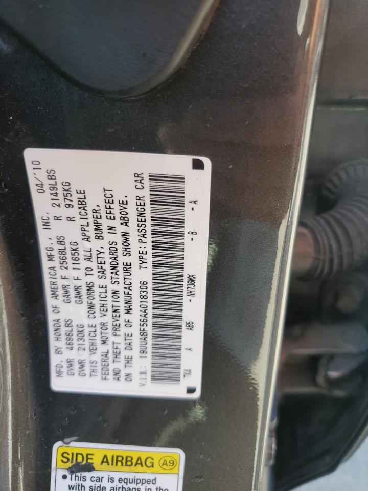 2010 Acura Tl VIN: 19UUA8F56AA018306 Lot: 57360525