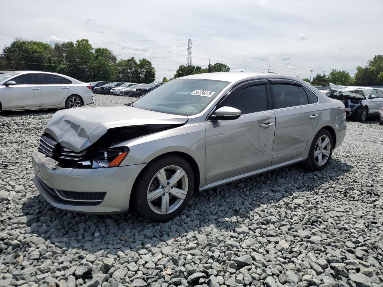 2012 Volkswagen Passat Se en Venta en Mebane, NC - Front End