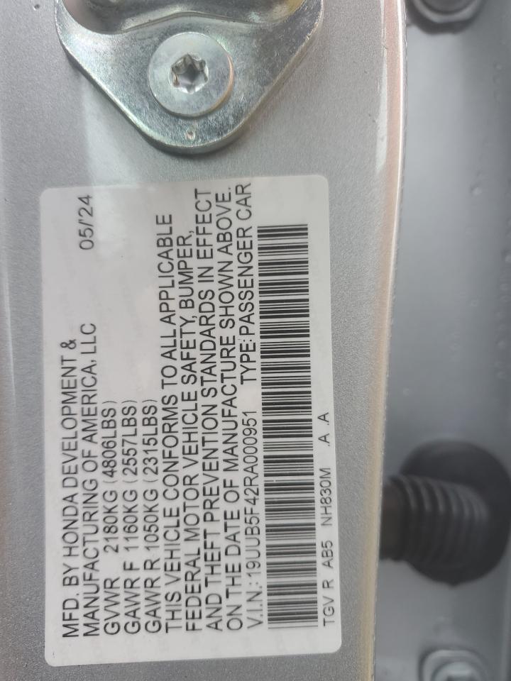 2024 Acura Tlx Technology VIN: 19UUB5F42RA000951 Lot: 56932825