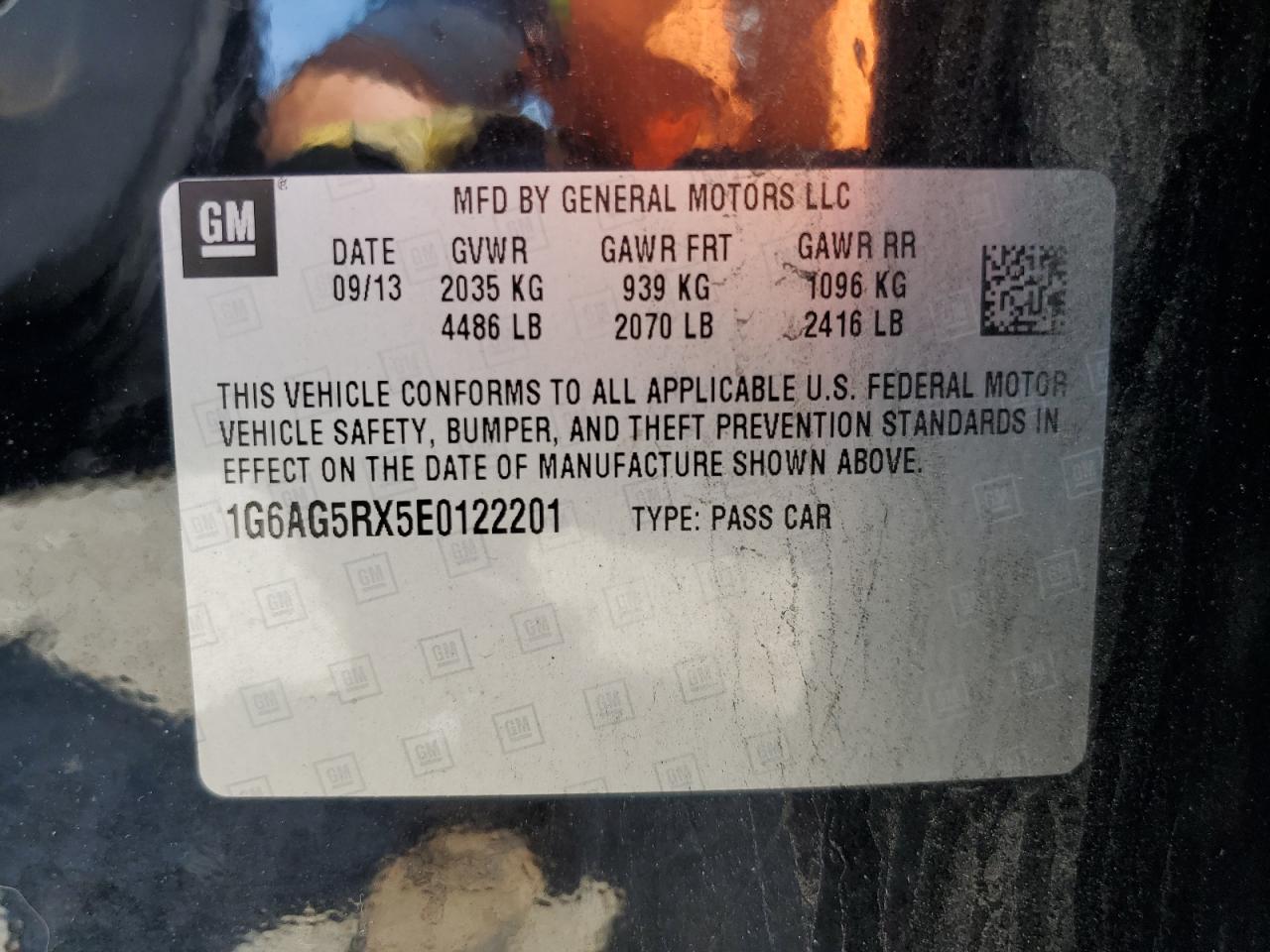 2014 Cadillac Ats VIN: 1G6AG5RX5E0122201 Lot: 56477755