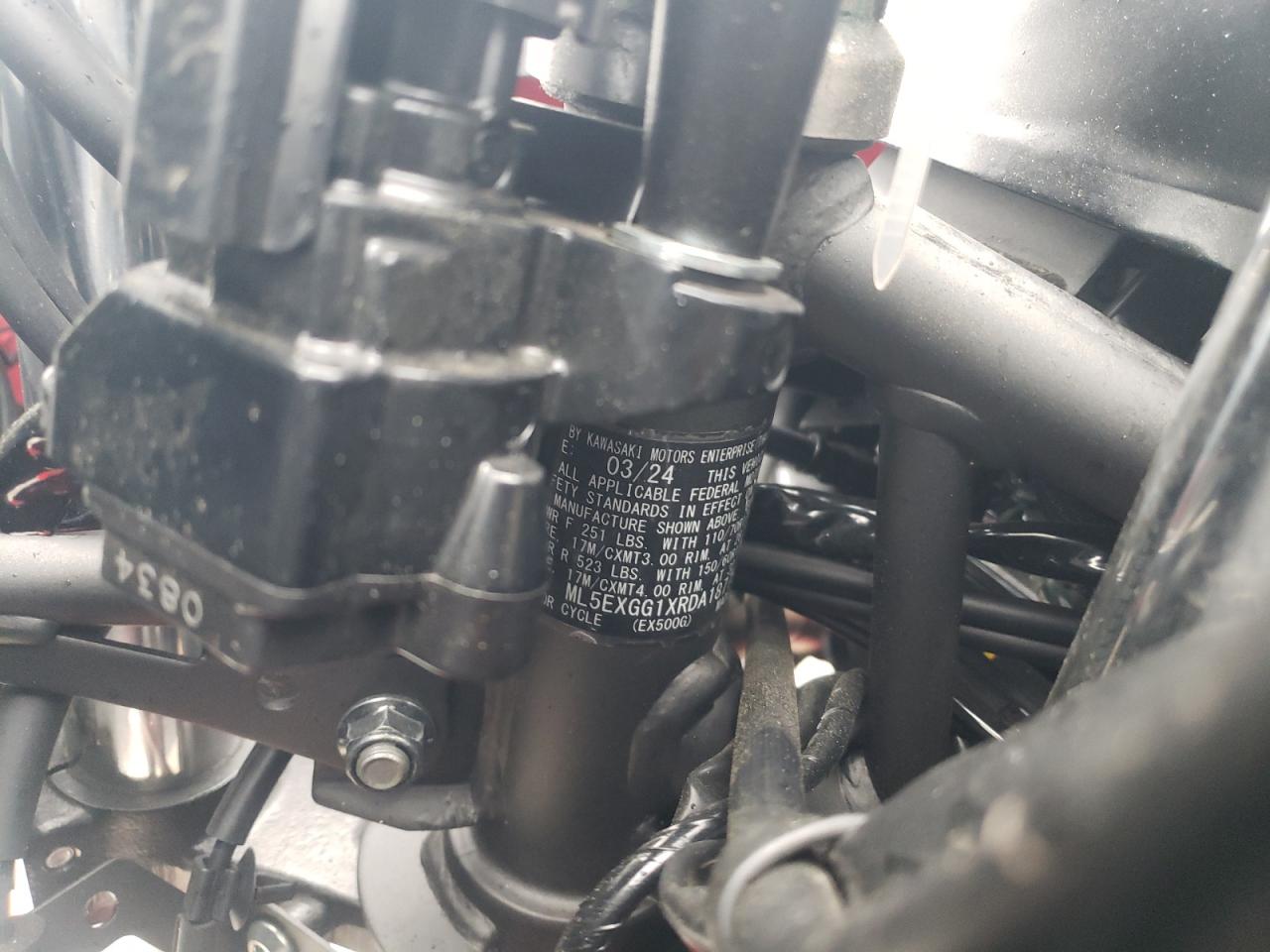 2024 Kawasaki Ex500 VIN: ML5EXGG1XRDA18775 Lot: 56501325
