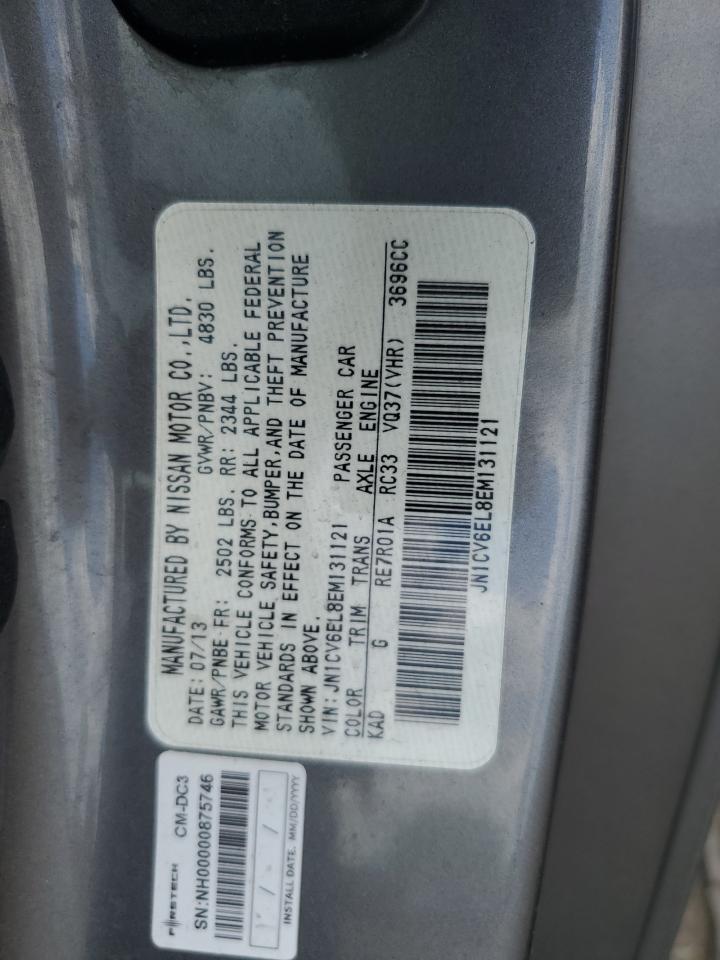 2014 Infiniti Q60 Journey VIN: JN1CV6EL8EM131121 Lot: 55150745