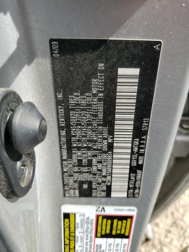 2009 Toyota Venza VIN: 4T3BK11A99U009854 Lot: 55927345