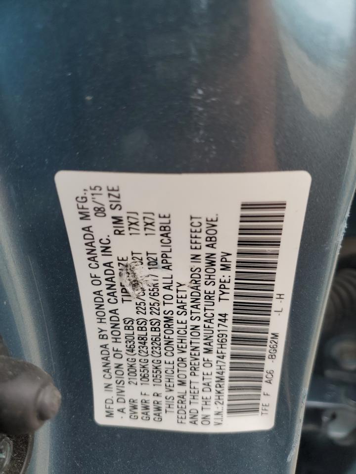 2015 Honda Cr-V Exl VIN: 2HKRM4H74FH691744 Lot: 56750735