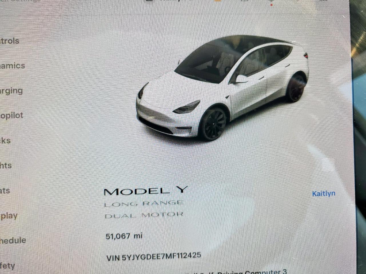 2021 Tesla Model Y VIN: 5YJYGDEE7MF112425 Lot: 55803825