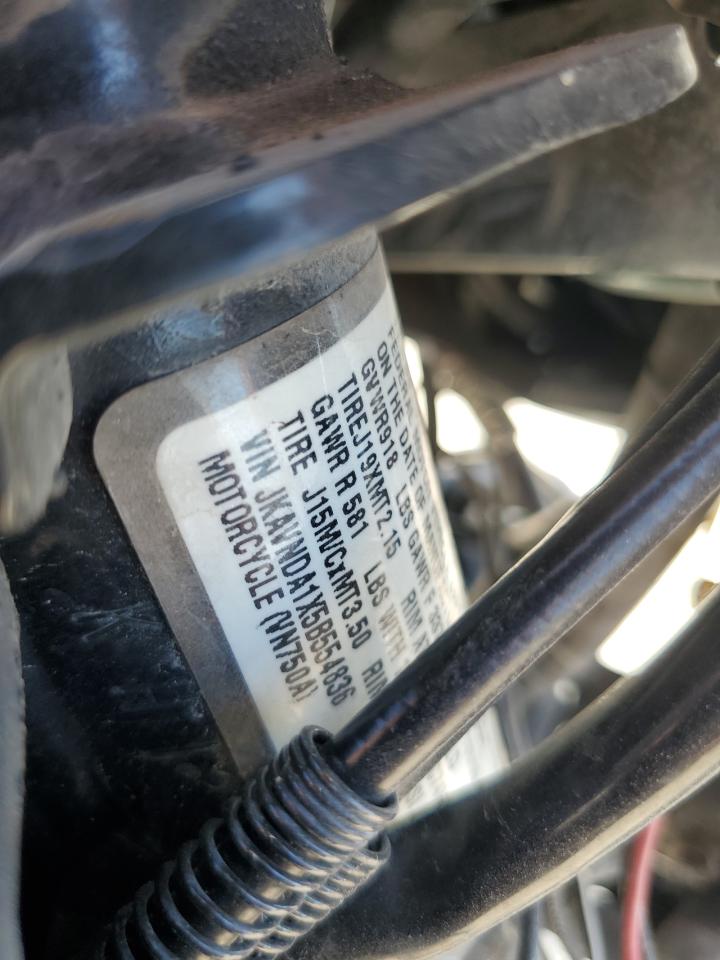 2005 Kawasaki Vn750 VIN: JKAVNDA1X5B554836 Lot: 56944835