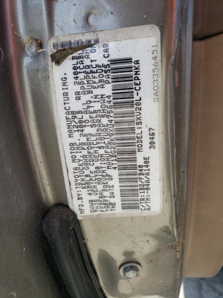 1999 Toyota Camry Ce VIN: 4T1BG22K9XU475644 Lot: 57085355