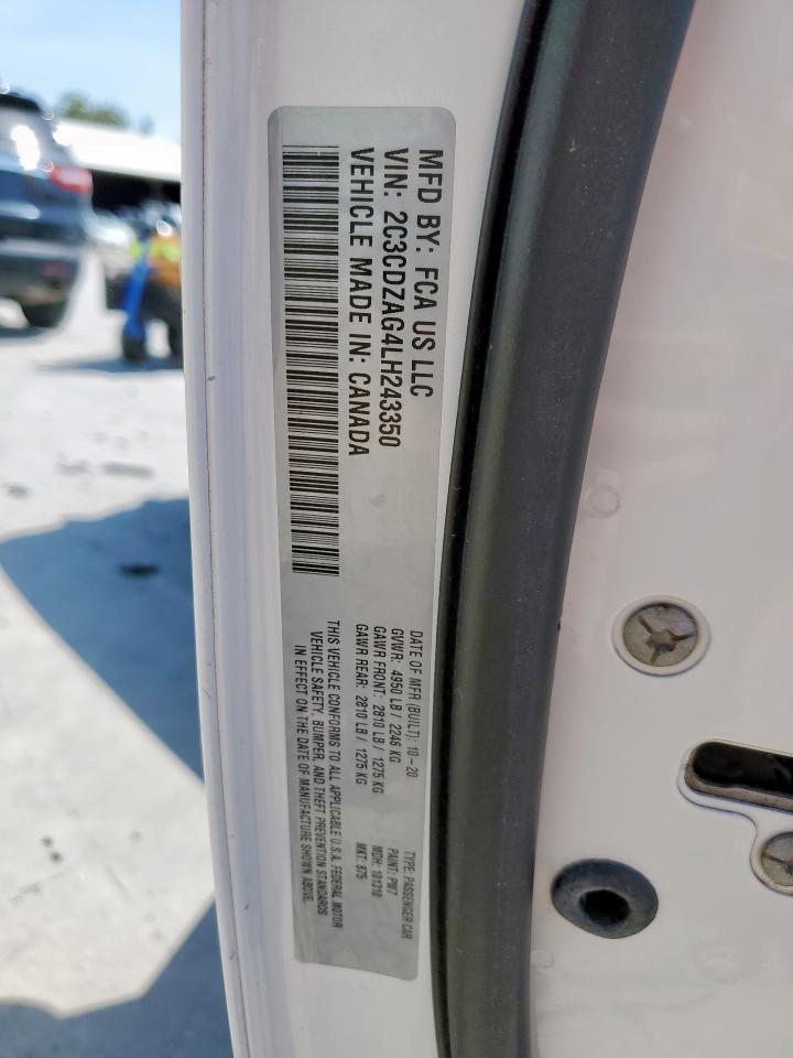 2020 Dodge Challenger Sxt VIN: 2C3CDZAG4LH243350 Lot: 56476225