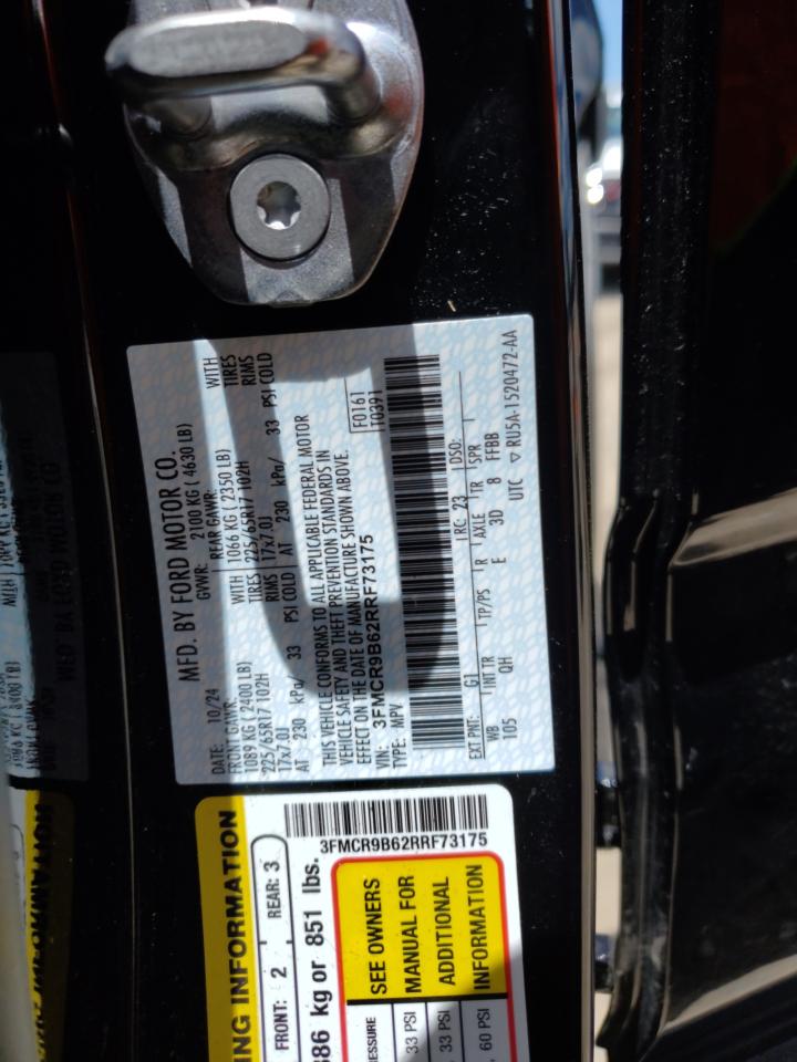 2024 Ford Bronco Sport Big Bend VIN: 3FMCR9B62RRF73175 Lot: 58371335