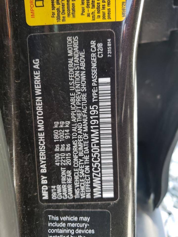 2015 Mini Cooper S Countryman VIN: WMWZC5C50FWM19195 Lot: 56298225