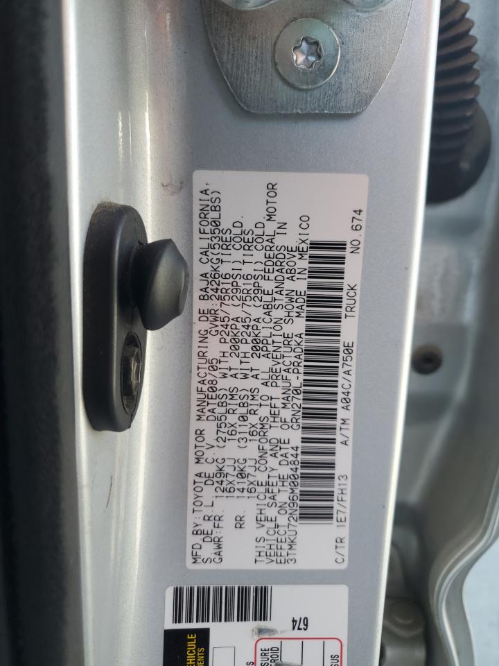 2006 Toyota Tacoma Double Cab Prerunner Long Bed VIN: 3TMKU72N96M004844 Lot: 55861255