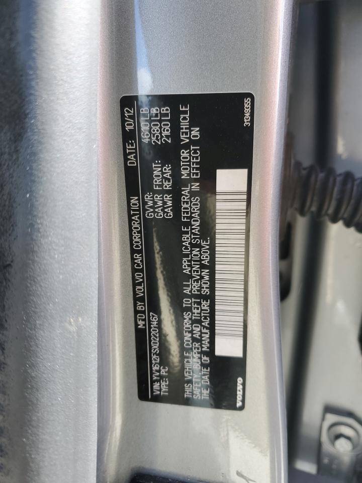 2013 Volvo S60 T5 VIN: YV1612FSXD2201467 Lot: 56395195