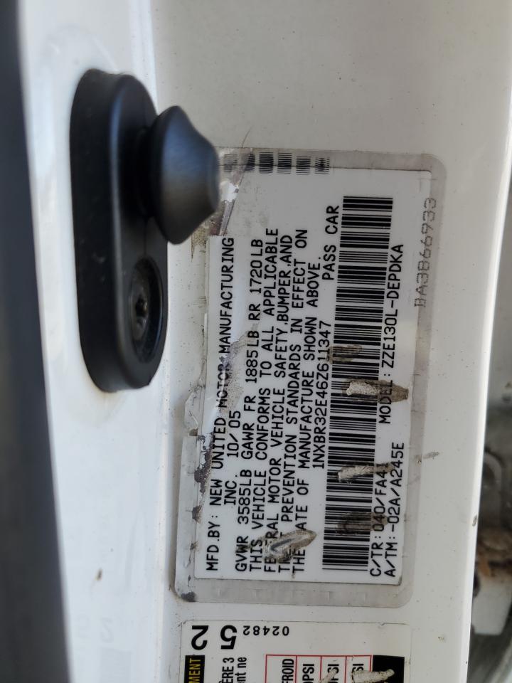 2006 Toyota Corolla Ce VIN: 1NXBR32E46Z611347 Lot: 58553235