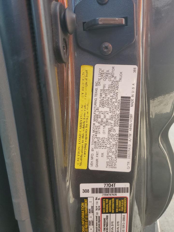 2013 Toyota Tacoma VIN: 5TFUU4EN4DX062662 Lot: 56321545